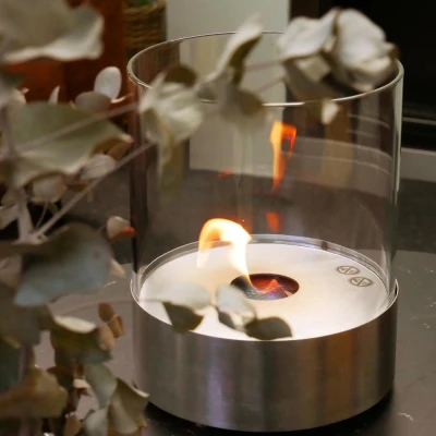 Steel Southwark Tabletop Bio Fireplace Southwark Tabletop Bio Fireplace in Steel
