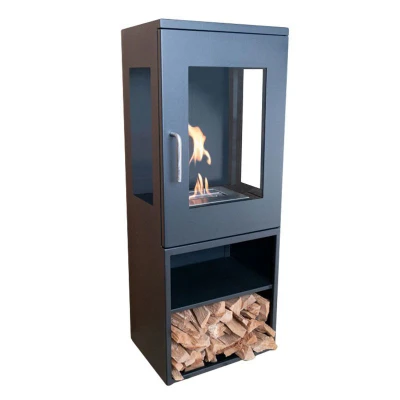 Cheyenne freestanding bioethanol fireplace in wood-burner stove style Cheyenne freestanding bioethanol fireplace in wood-burner stove style