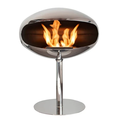 Steel Cocoon free-standing fire Cocoon Pedestal bio fire in steel