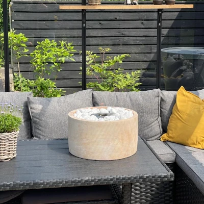 0.9L round bioethanol burner in stainless steel. Round stainless steel bioethanol burner