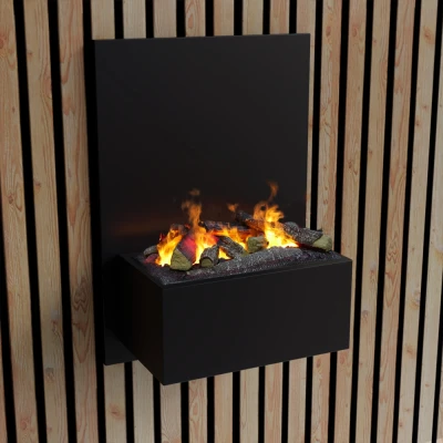 ScandiFlames Electric Brekke Black Water Vapour Fireplace