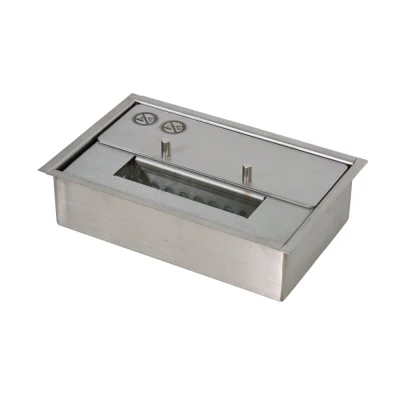 1 litre bioethanol burner in steel with a width of 24 cm