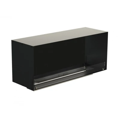Foco One 1200 - Built-in bioethanol fireplace insert with a sleek black frame
