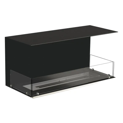 Foco Three 1000 bioethanol fireplace with three open sides for a panoramic flame view.