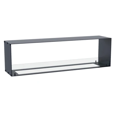 Foco Myst Two 1800 - See-through hybrid fireplace with water vapor flame effect