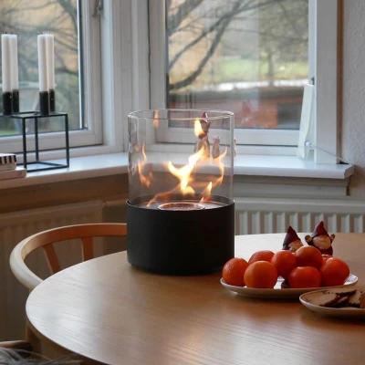 Black Tabletop Bioethanol Fireplace Tabletop Bioethanol Fireplace in black