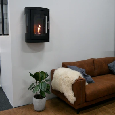 Oregon - Wall-mounted bioethanol wood-burner style fireplace Oregon - Wall-mounted bioethanol wood-burner style fireplace