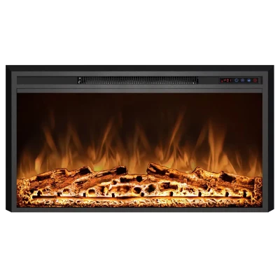 ScandiFlames Electric Pyrope 90 cm Fireplace Insert for Wall Mounting or Old Fireplace Integration