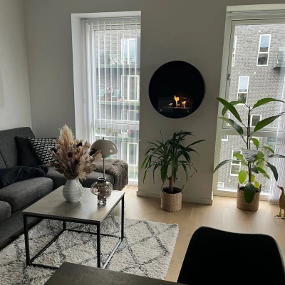 Delaware Black - Round Wall-mounted bioethanol fireplace Delaware Black - Round Wall-mounted bioethanol fireplace