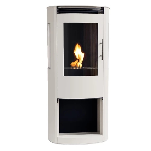 Lincoln - White bioethanol wood-burning stove Lincoln - White bioethanol wood-burning stove