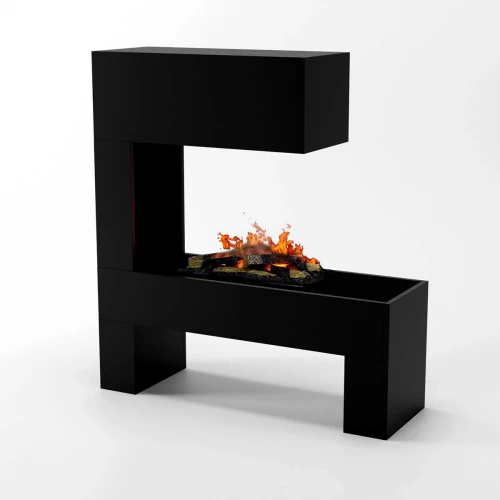 Black Mozart Opti-Myst Fireplace Black Mozart Opti-Myst Fireplace
