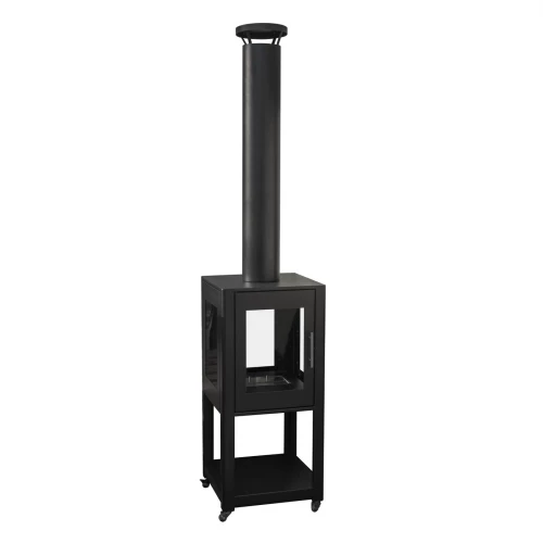 ScandiFlames Natura Garden Fireplace | Buy Now for Cozy Evenings ScandiFlames Natura Garden Fireplace - Black Bioethanol Outdoor Heater with Glass Panels and Wheels