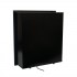Black built-in electric fireplace without heating - width 60,5 cm