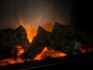 Black built-in electric fireplace without heating - width 60,5 cm