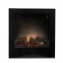 Black built-in electric fireplace without heating - width 60,5 cm