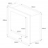 Black built-in electric fireplace without heating - width 60,5 cm