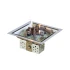 Built-in gas burner 40 cm in stainless steel for outdoor DIY fireplace.