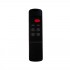 Black built-in electric fireplace without heating - width 60,5 cm