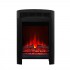Black standing electric fireplace