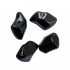 Black crystals decoration for gas fireplace