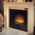 Black built-in electric fireplace without heating - width 60,5 cm