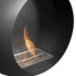 ScandiFlames Wall-mounted bioethanol fireplace with curved edges and a diameter of 60 cm