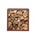 Wood Storage Box in Corten Steel - 50 cm
