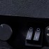 Black standing electric fireplace