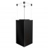 Outdoor black gas fireplace