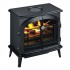 Water fireplace Stockbridge in black