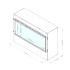 Faber e-BoX 1000-450 ST water vapour opti-myst fireplace