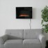 Wall mounted fireplace in black - cheap