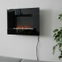 Wall mounted fireplace in black - cheap