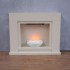 Fireplace stove in white