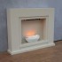 Fireplace stove in white