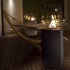 Outdoor gas fireplace with remote control 