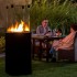 Outdoor gas fireplace with remote control 