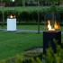 Outdoor gas fireplace with remote control 