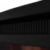 Long electric fireplace wall