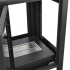 ScandiFlames Natura Garden Fireplace - Black Bioethanol Outdoor Heater with Glass Panels and Wheels
