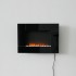 Wall mounted fireplace in black - cheap