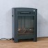 Black standing electric fireplace