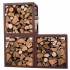 Wood Storage Box in Corten Steel - 50 cm