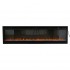 Long electric fireplace wall